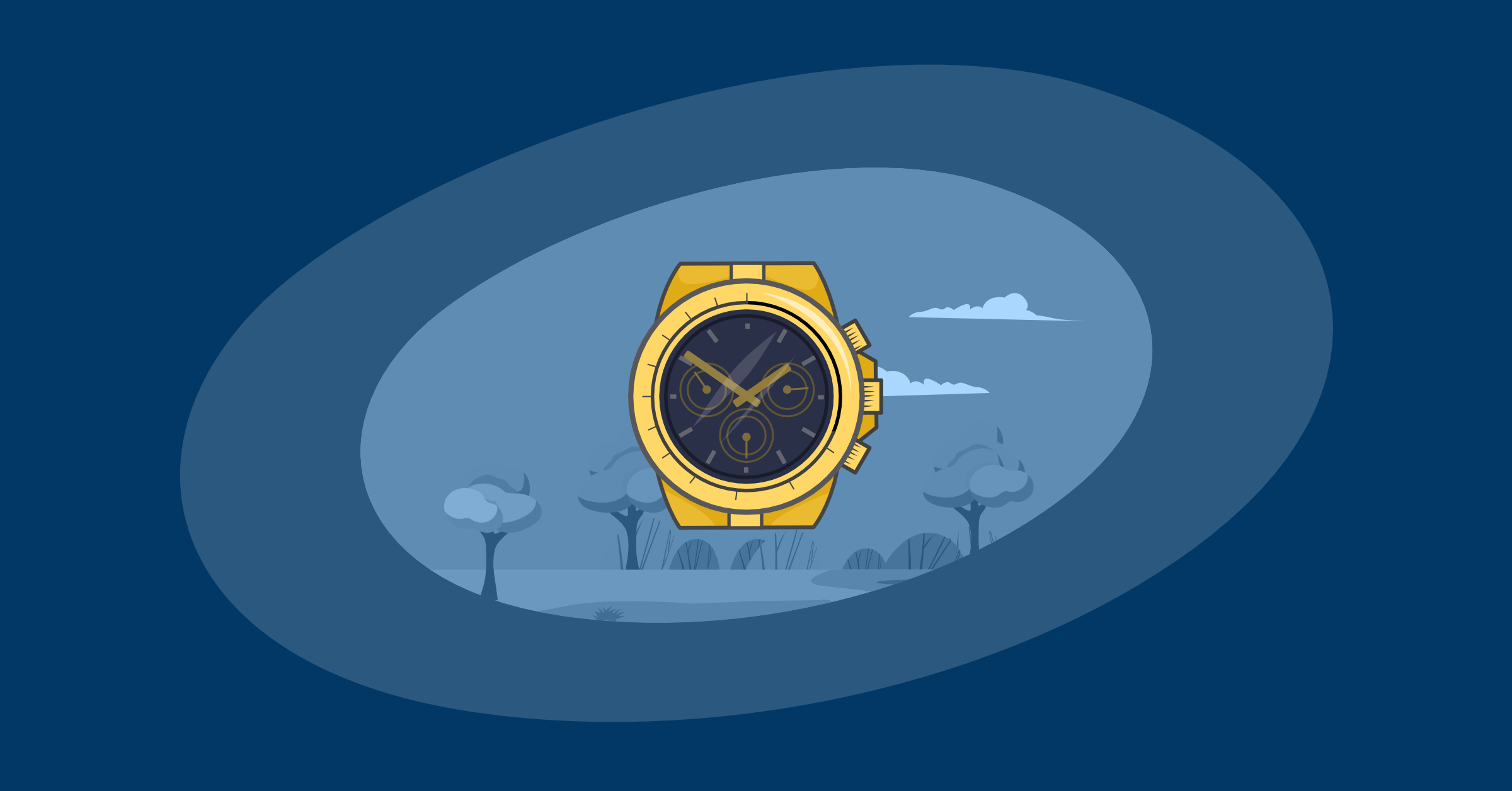 Illustration of a luxury watch