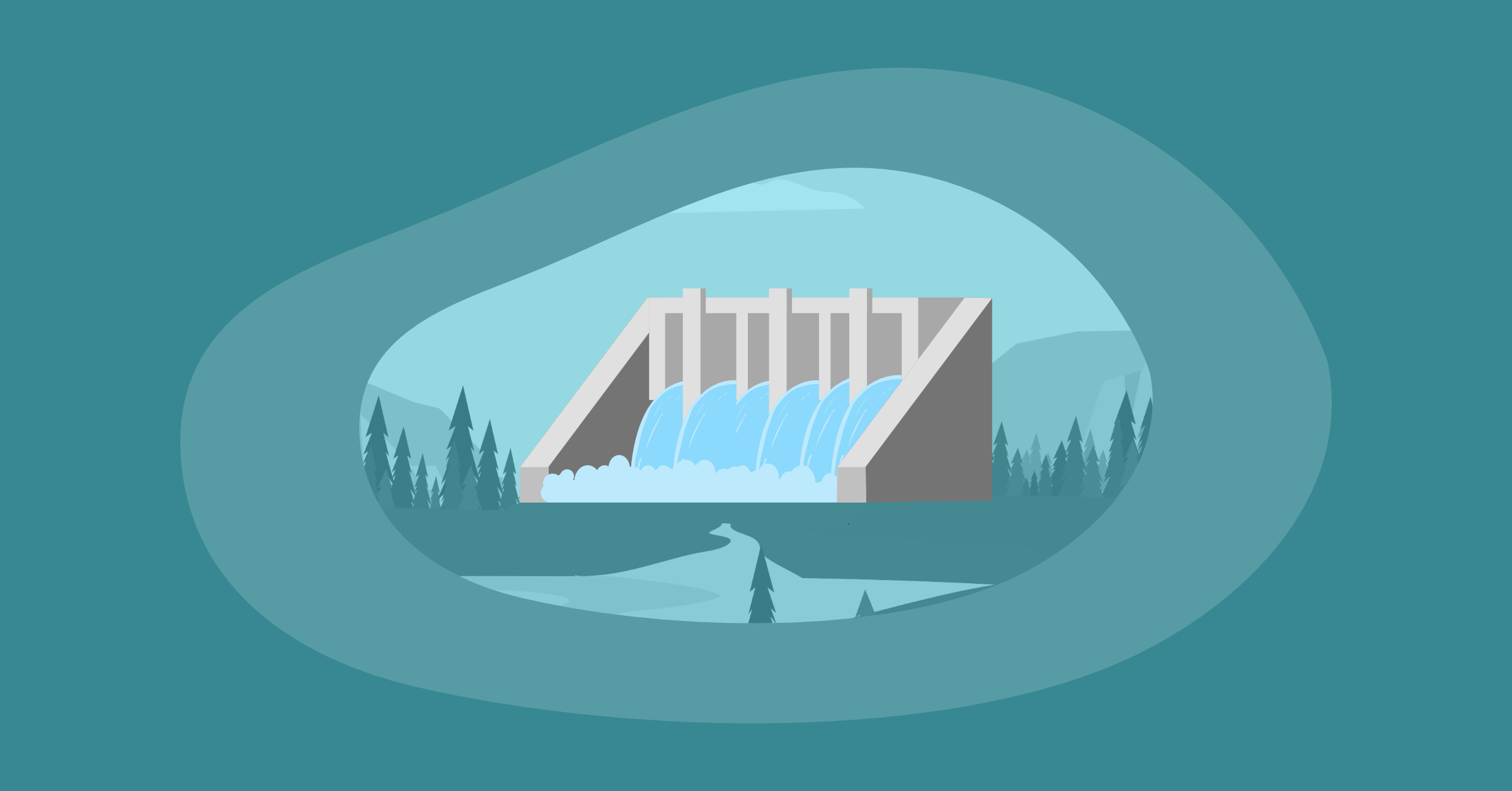 Illustration of hydropower
