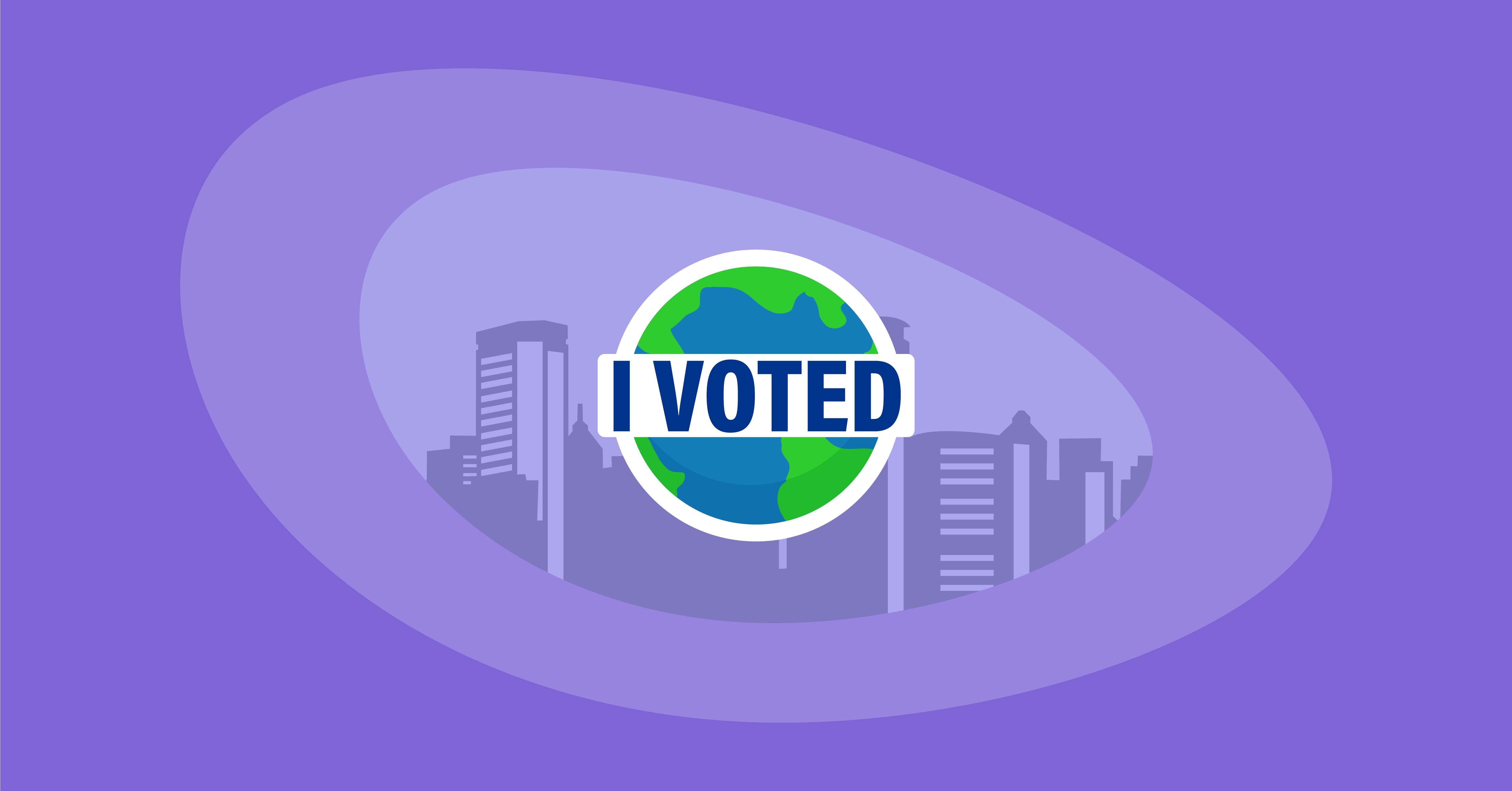 Illustration of an "I voted" badge