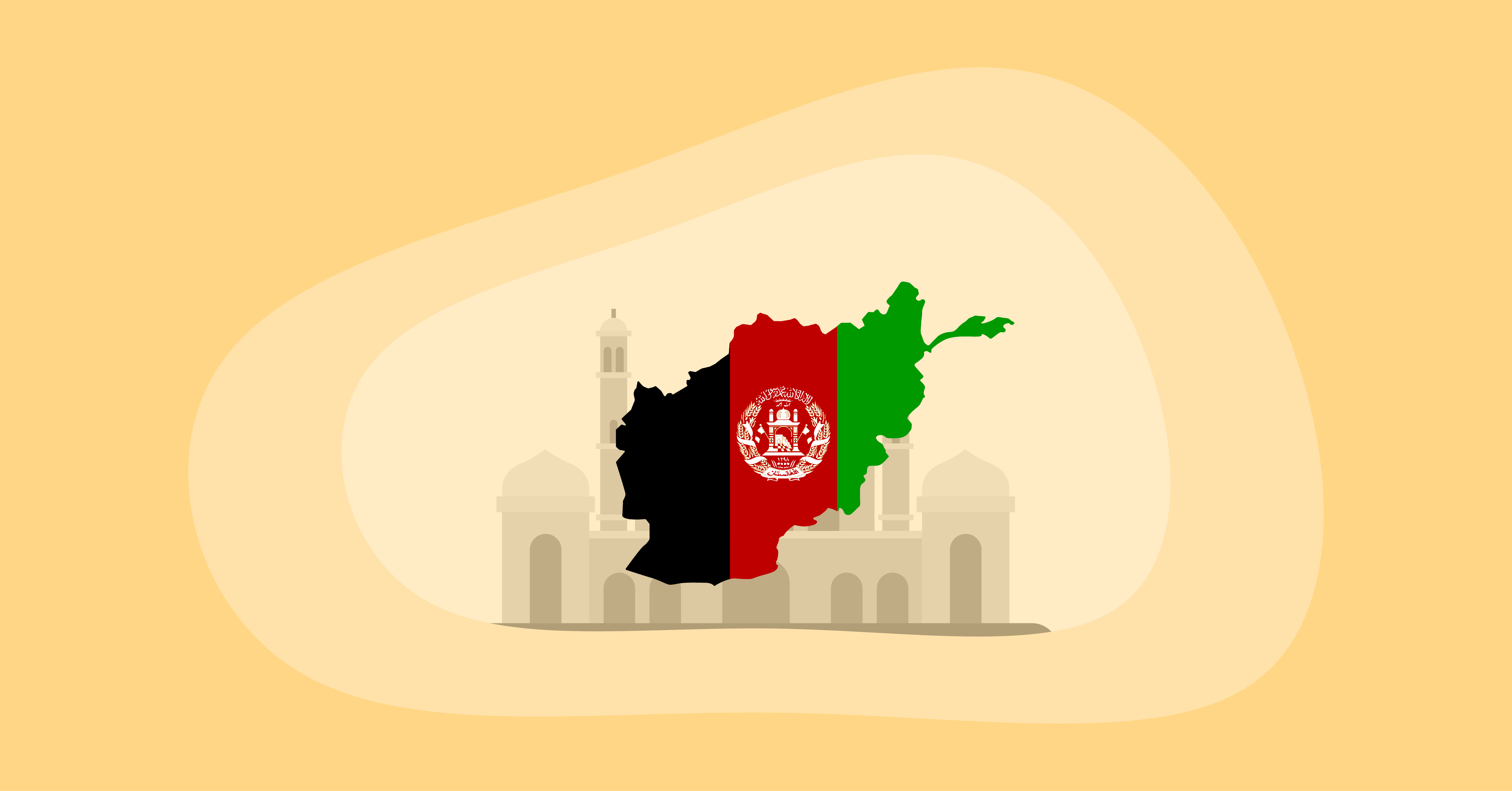 Illustration of the Afghan flag