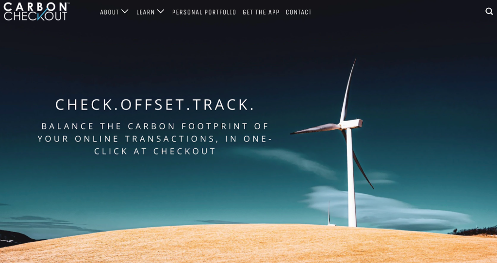 Screenshot of the Carbon Checkout front page
