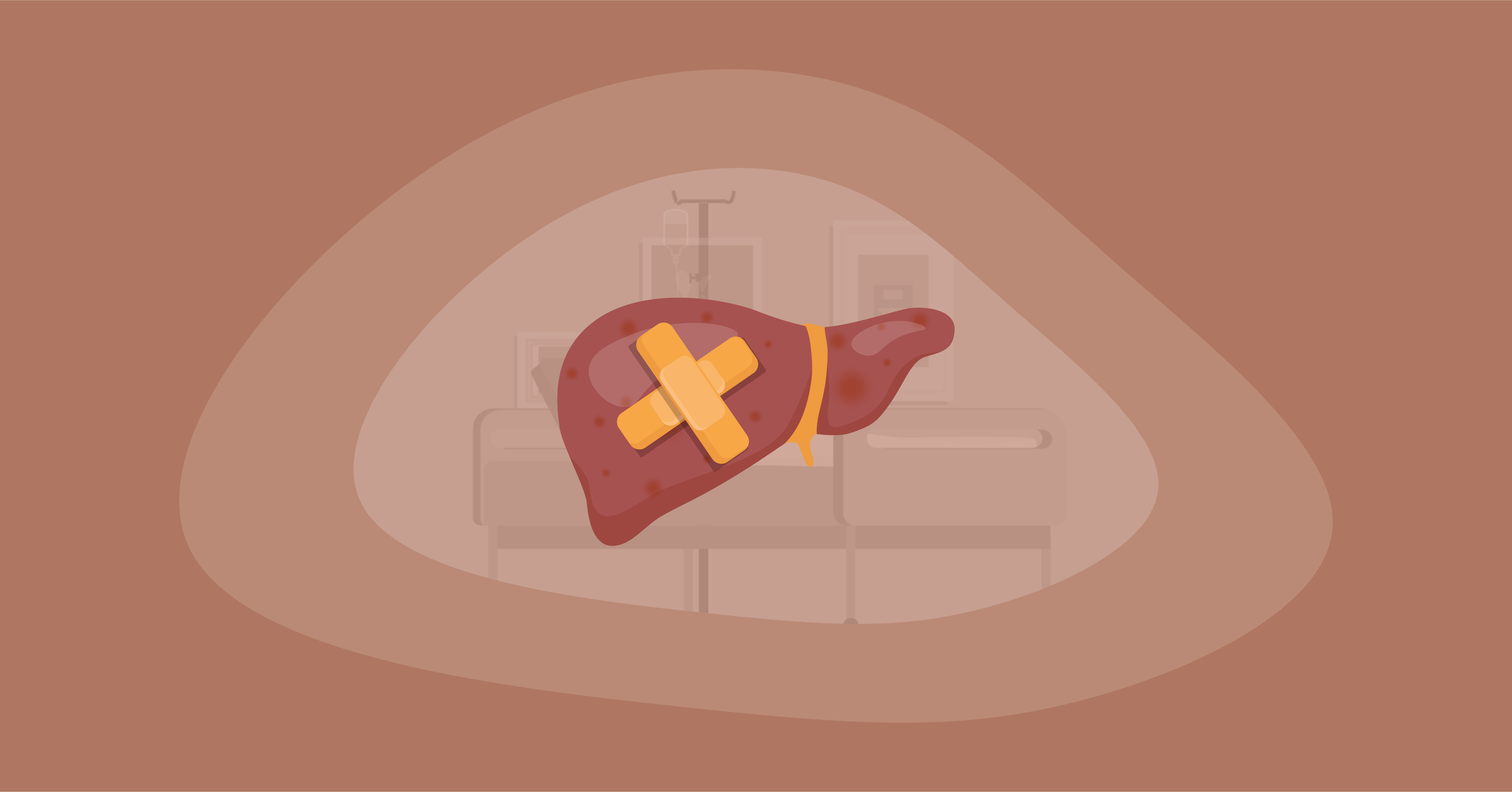 Attempted illustration of a liver with a disease