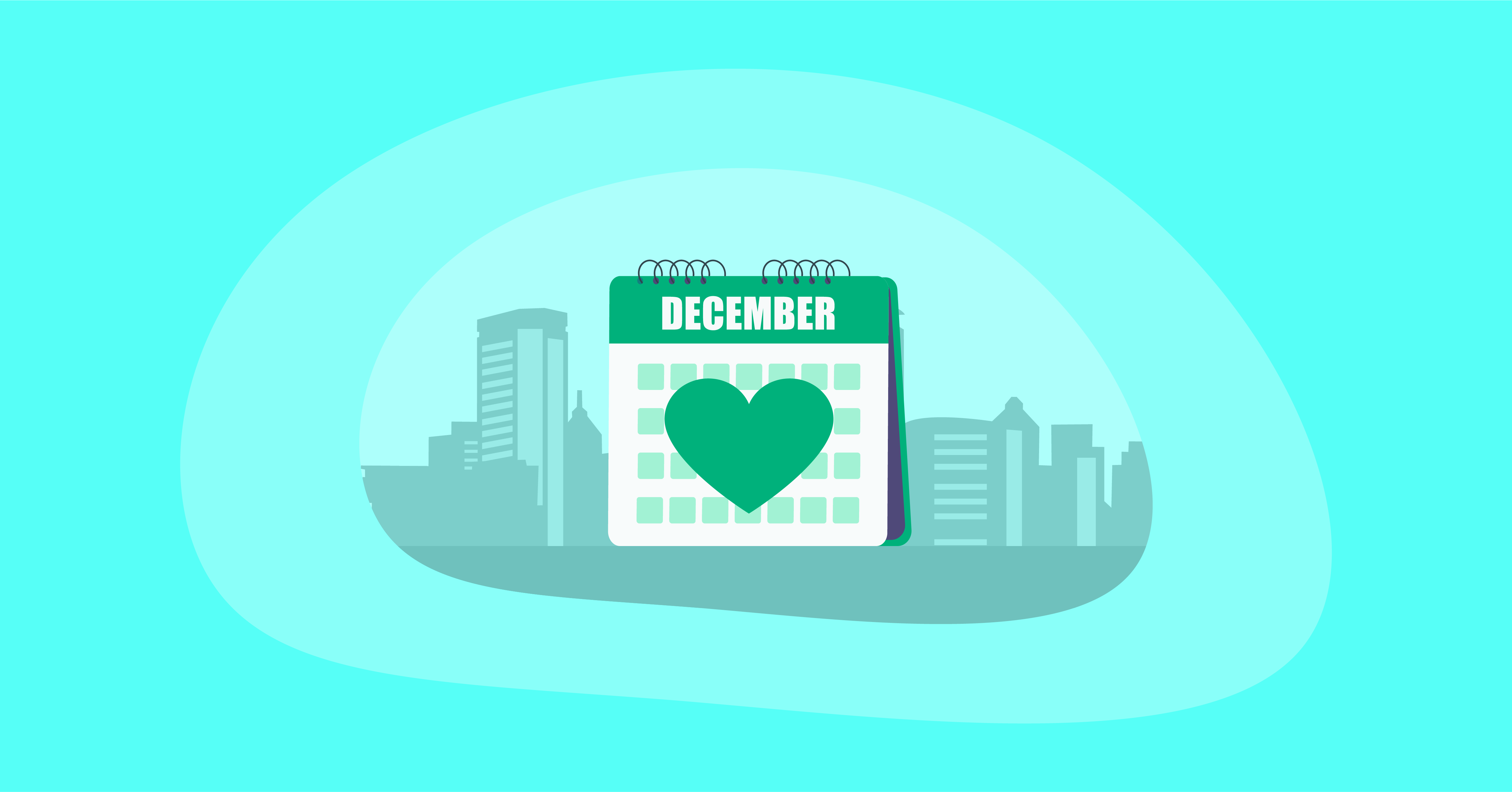 Illustration of an awareness calendar for December