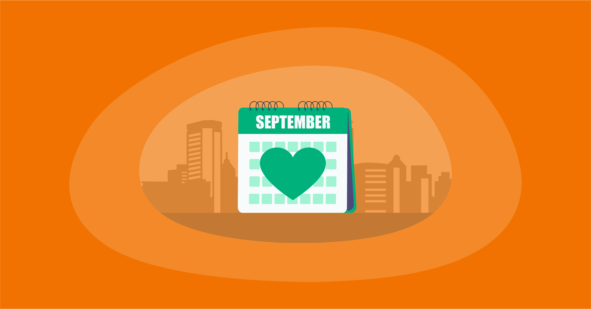 Illustration of an awareness calendar for September