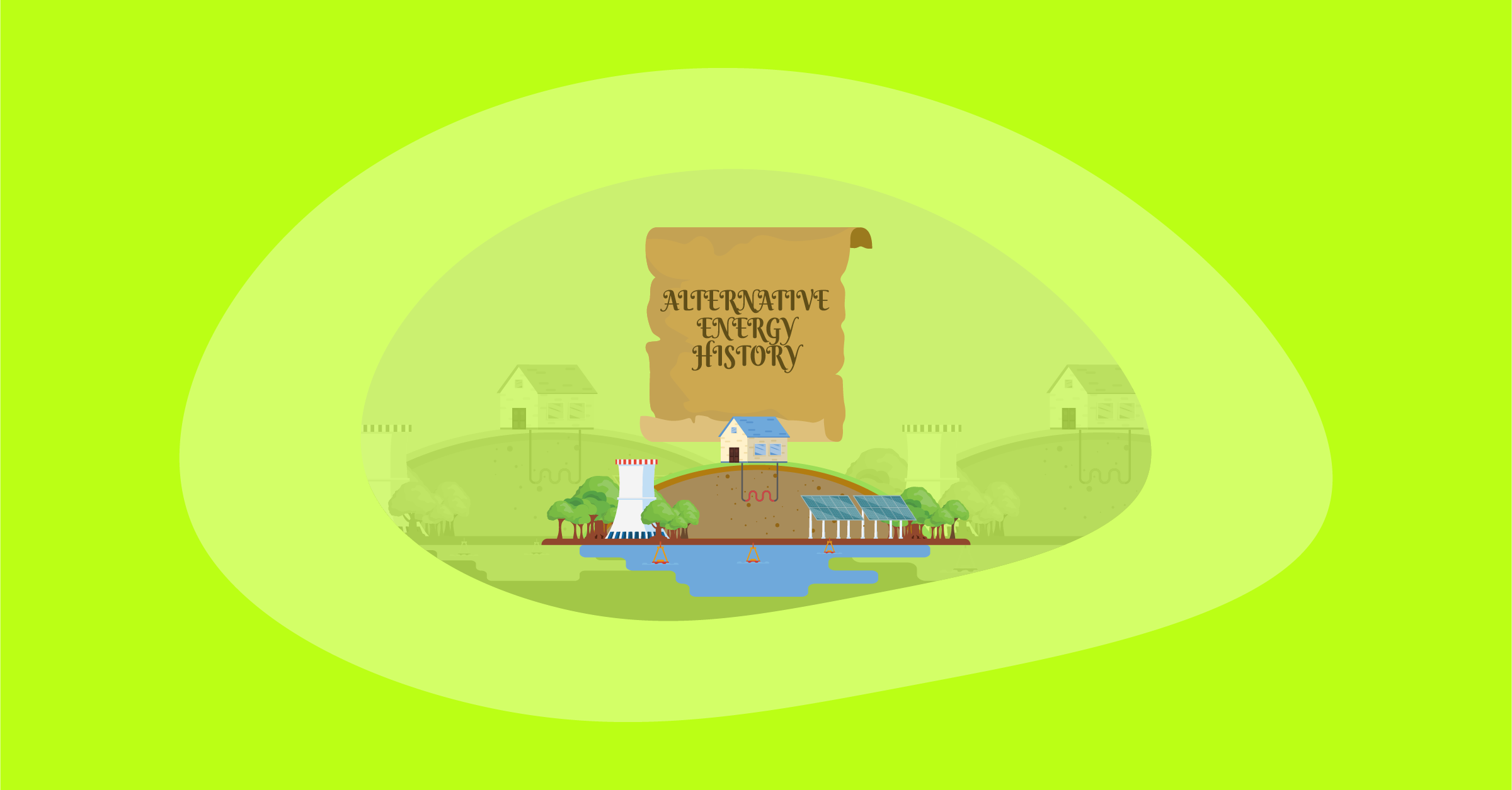 Illustration of Alternative Energy and its history