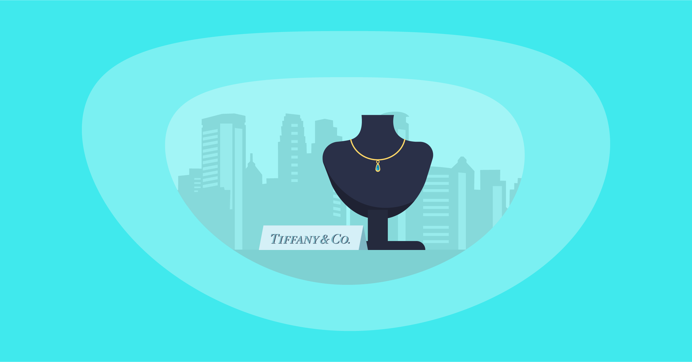 Illustration of a Tiffany & Co necklace