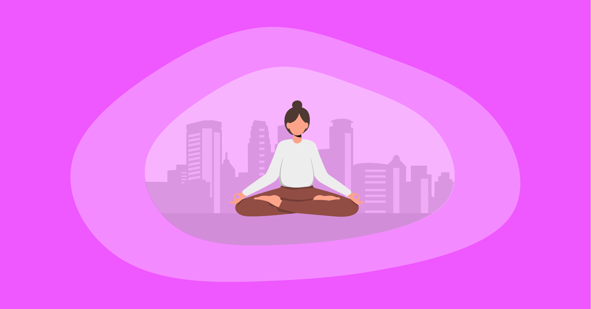 Illustration of a woman doing yoga
