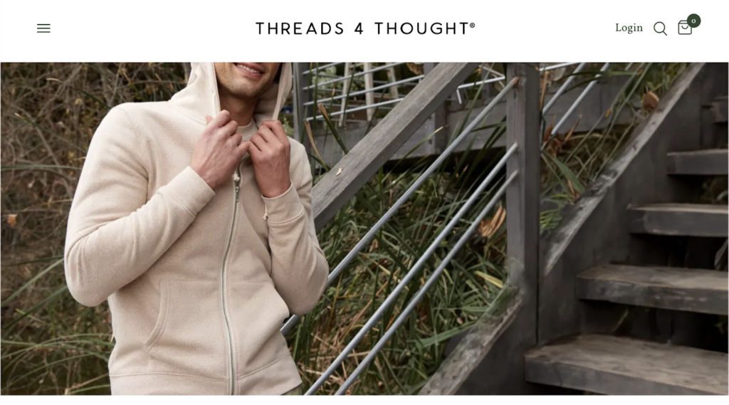 Screenshot of the Threads 4 Thought front page
