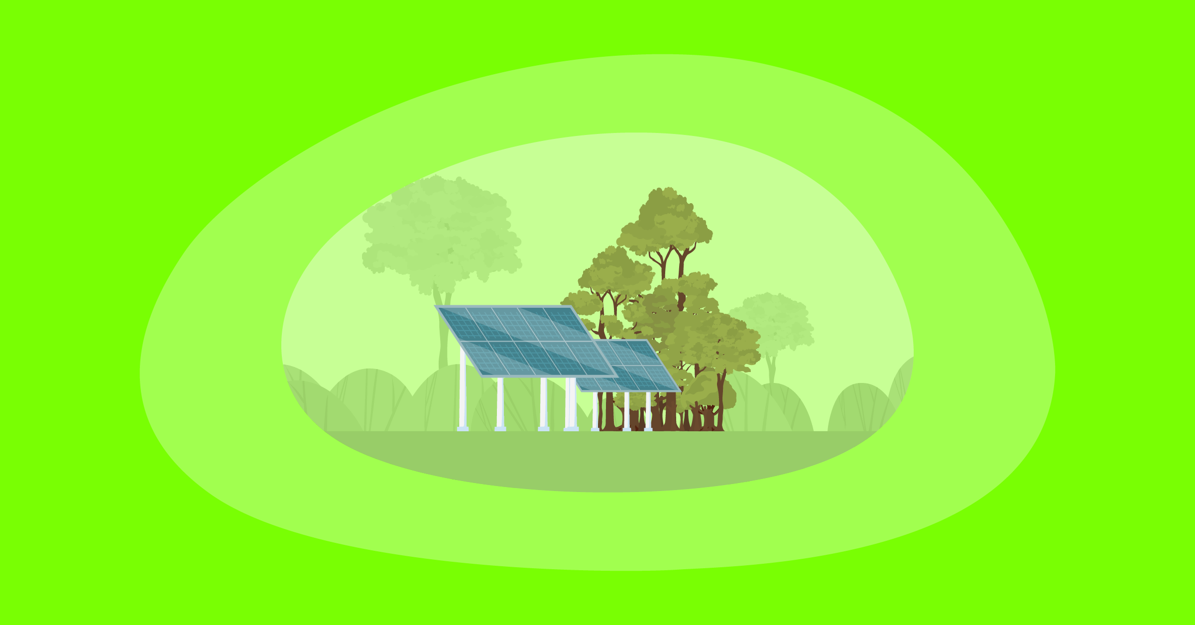 Illustration of how environmentally friendly solar energy is