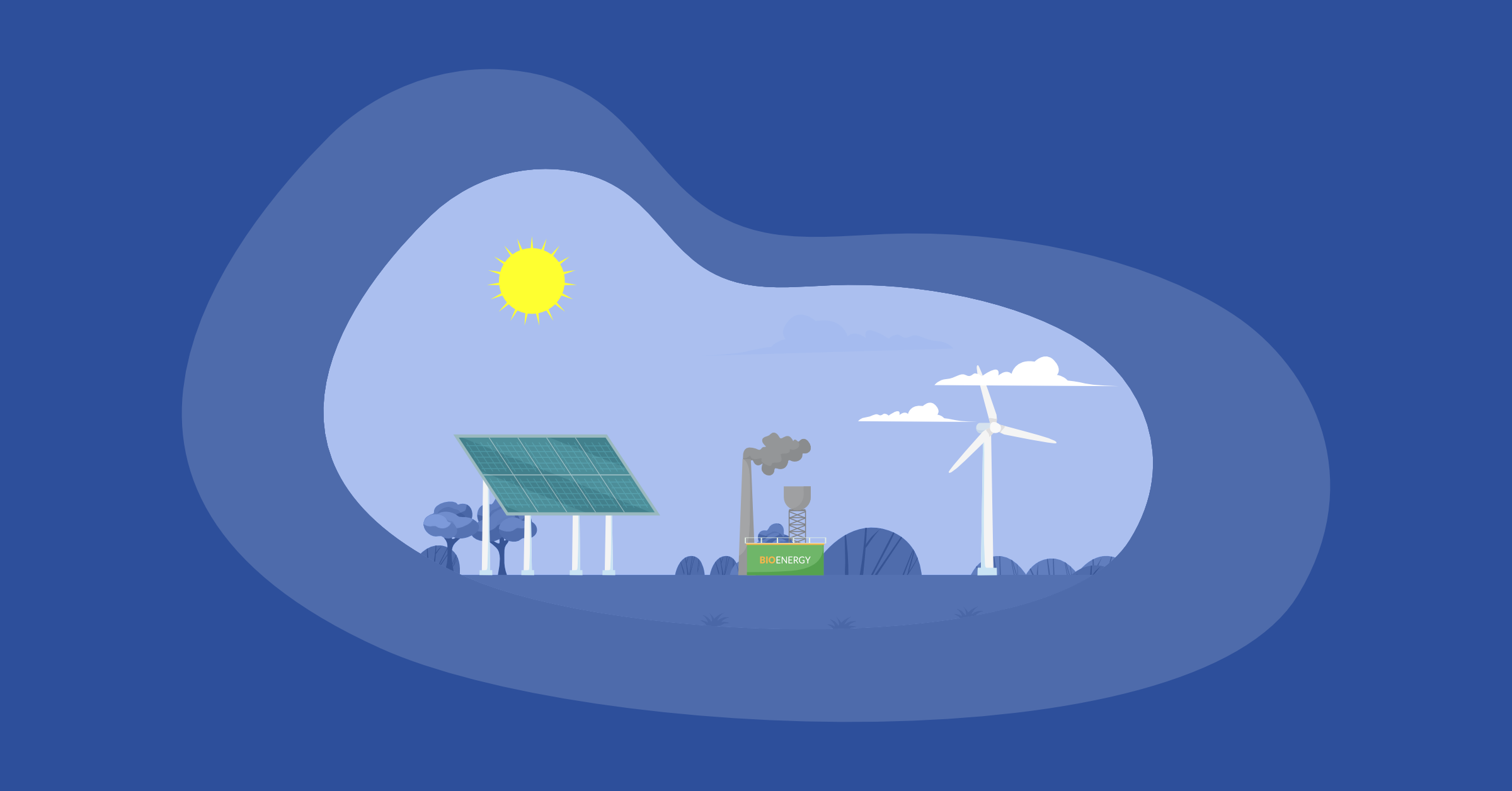 Illustration of renewable energies