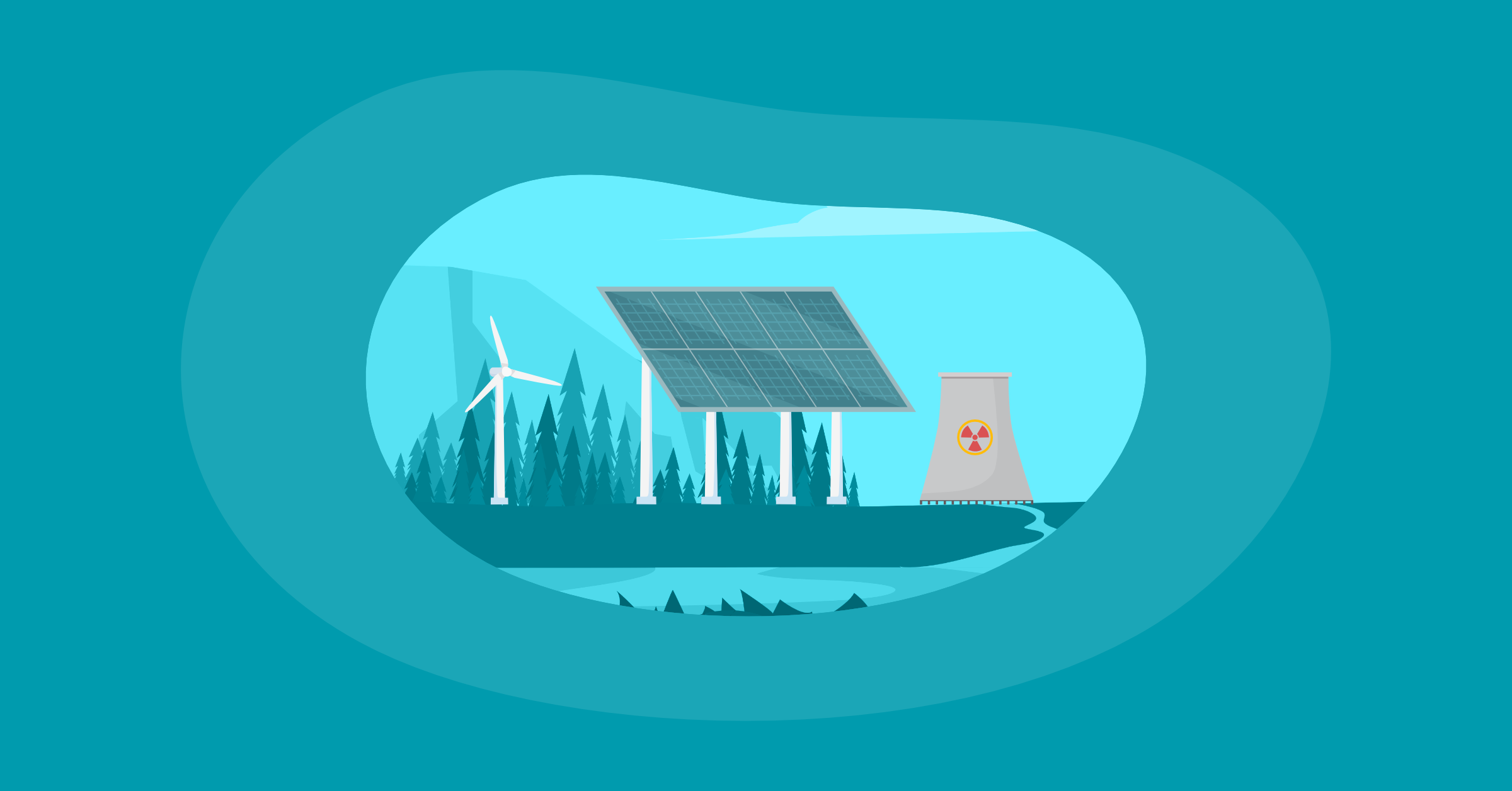 Illustration of renewable and alternative energies