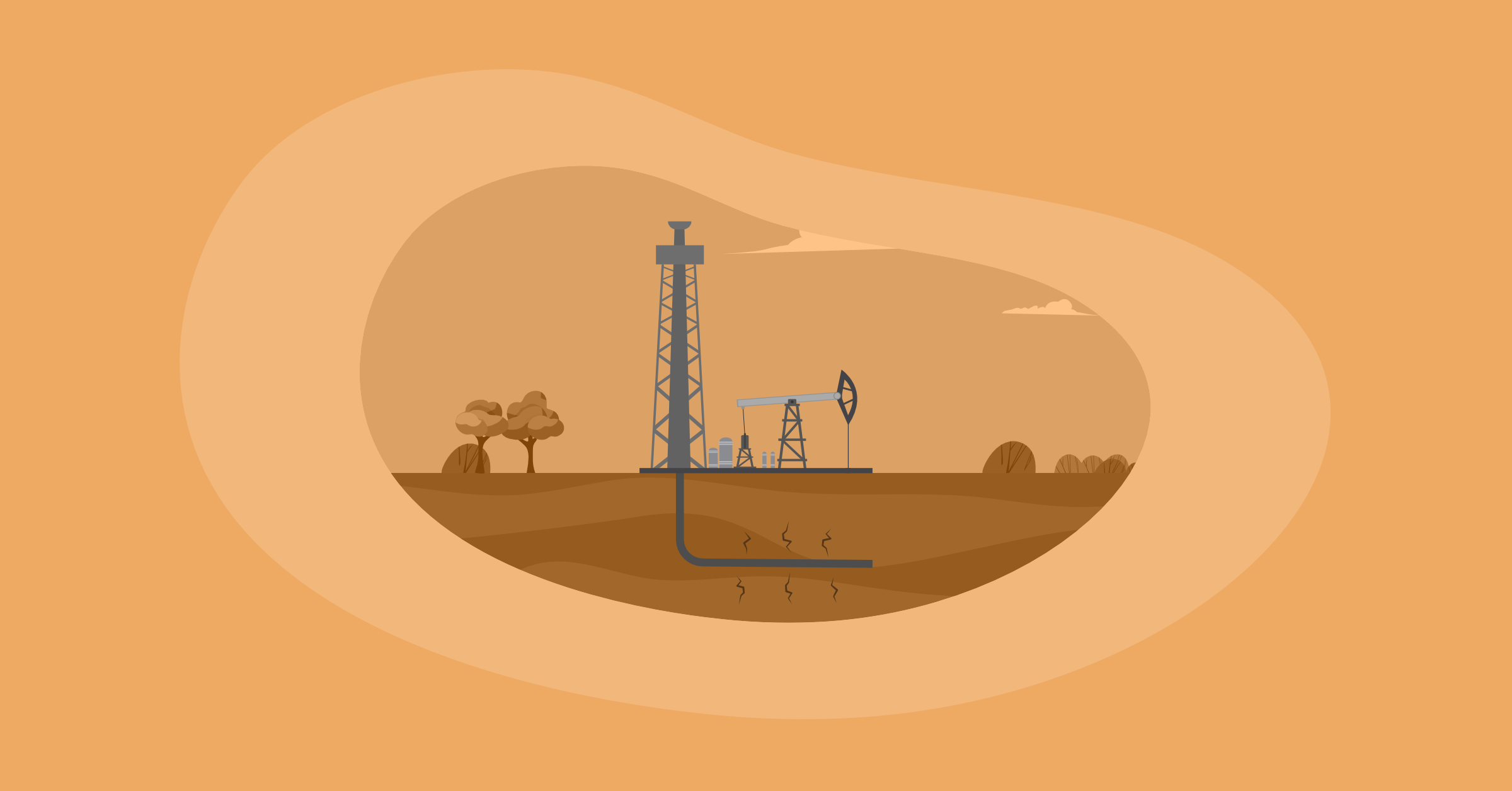 Illustration of gas fracking