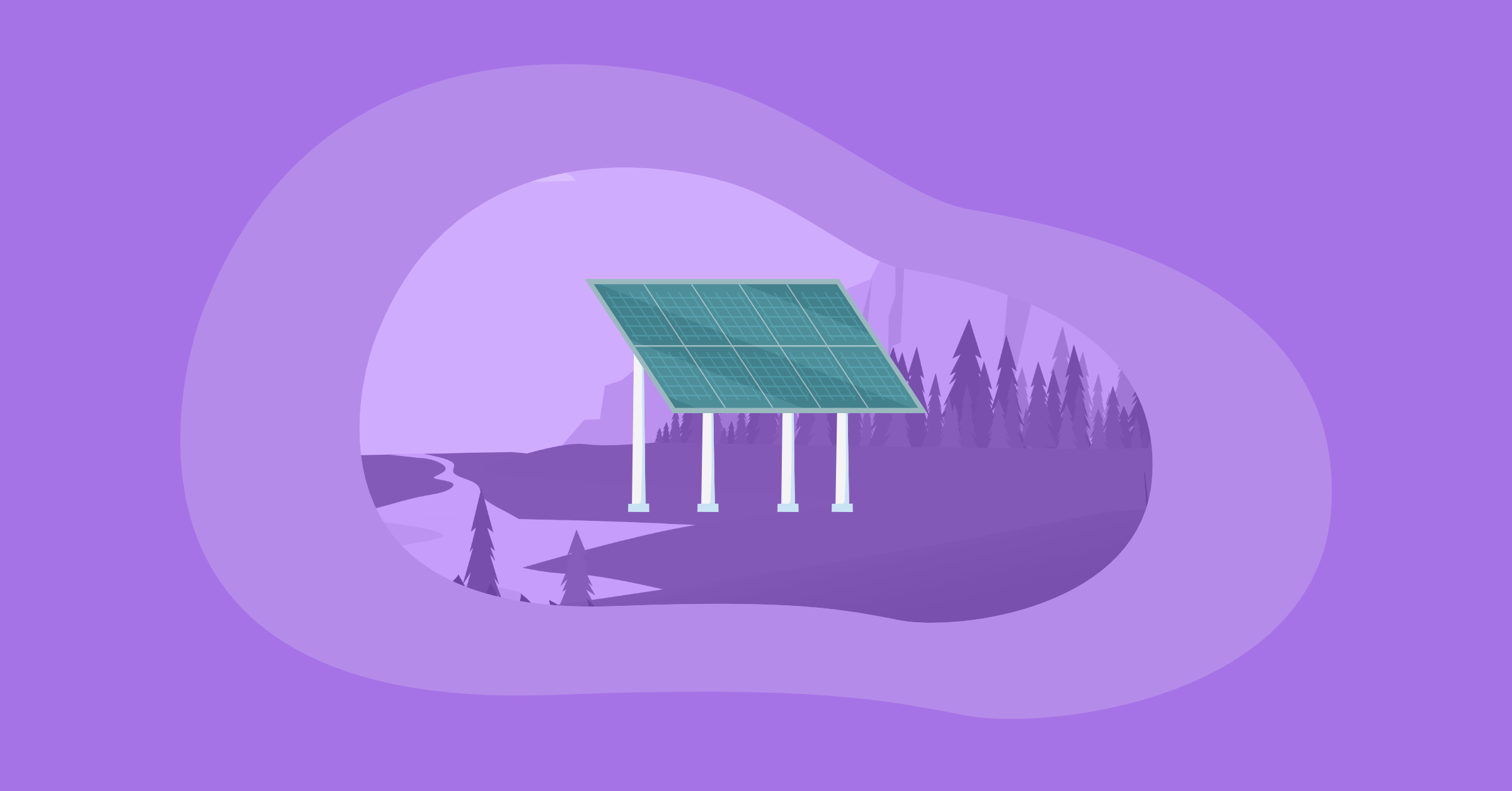 Illustration of a PV for solar energy