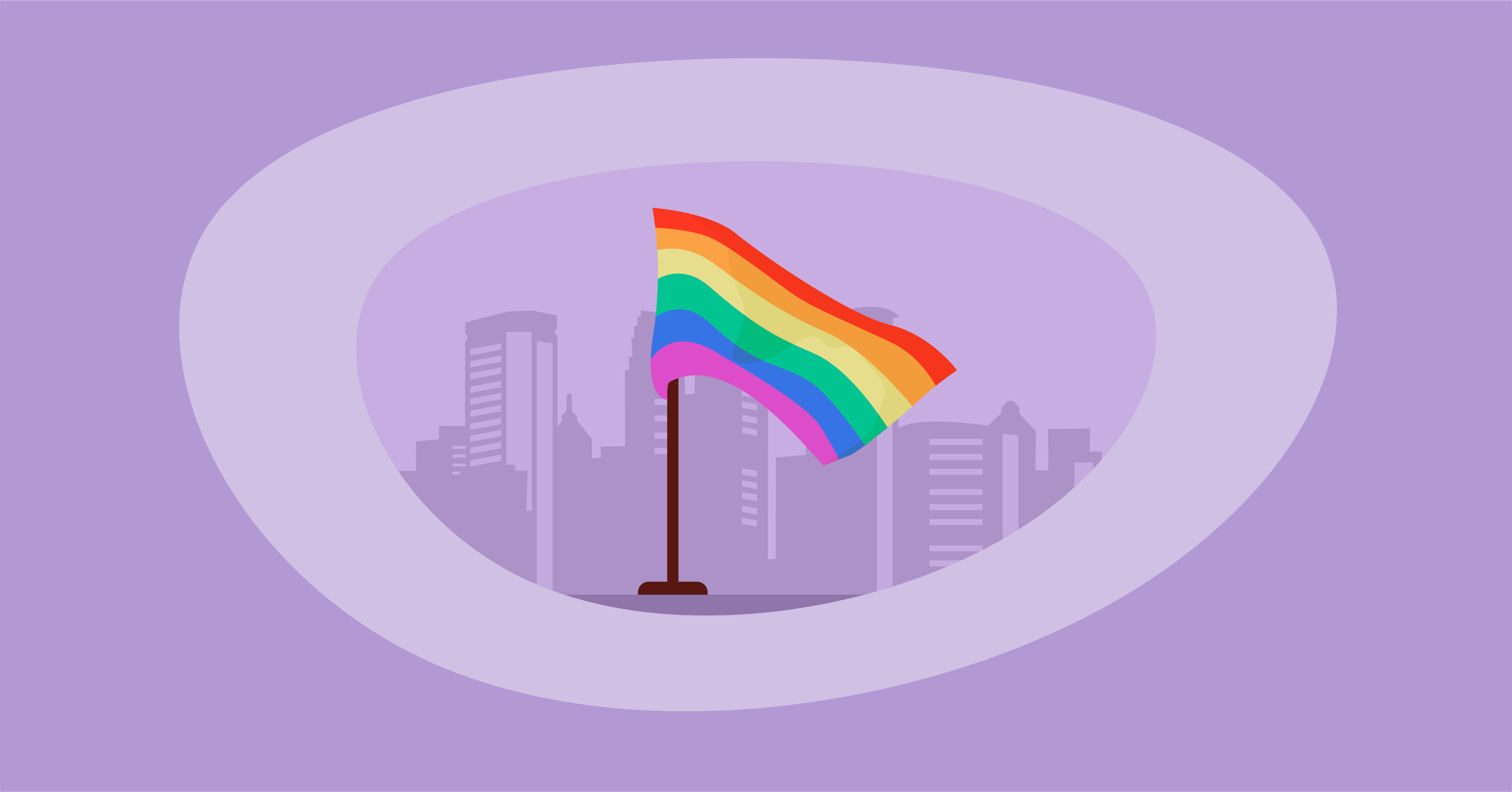 Attempted illustration of a flag to represent the LGBTQ+ community