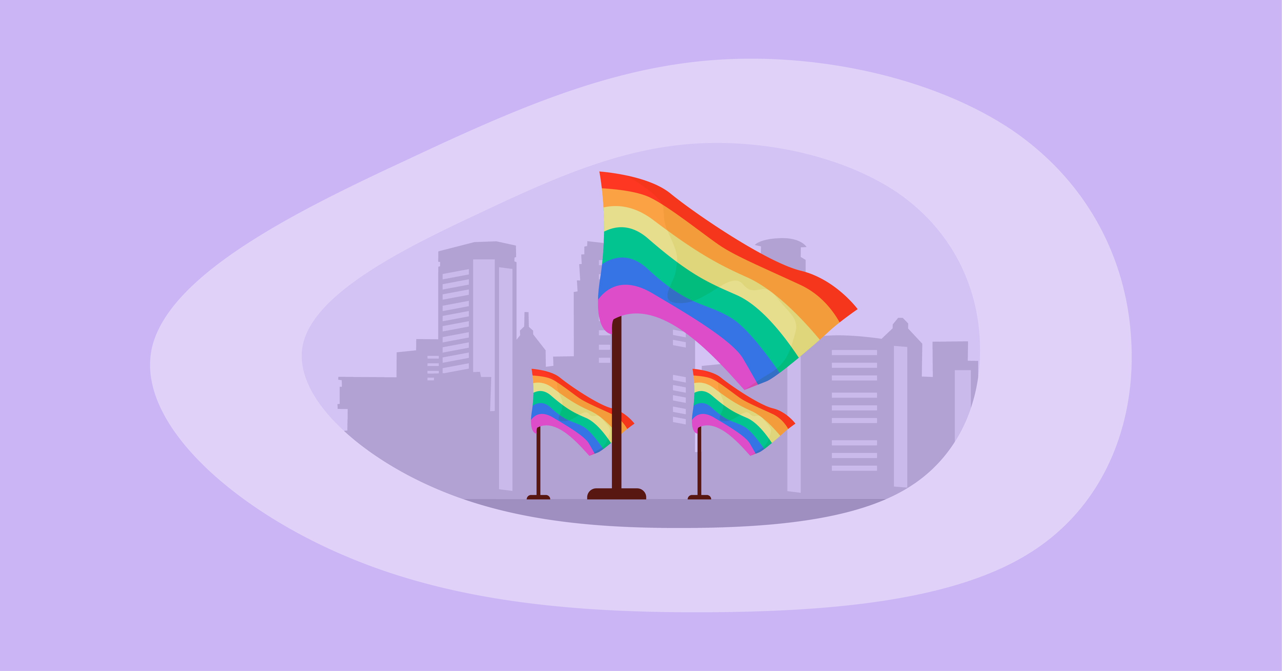 Attempted illustration of a flag to represent the LGBTQ+ youth community