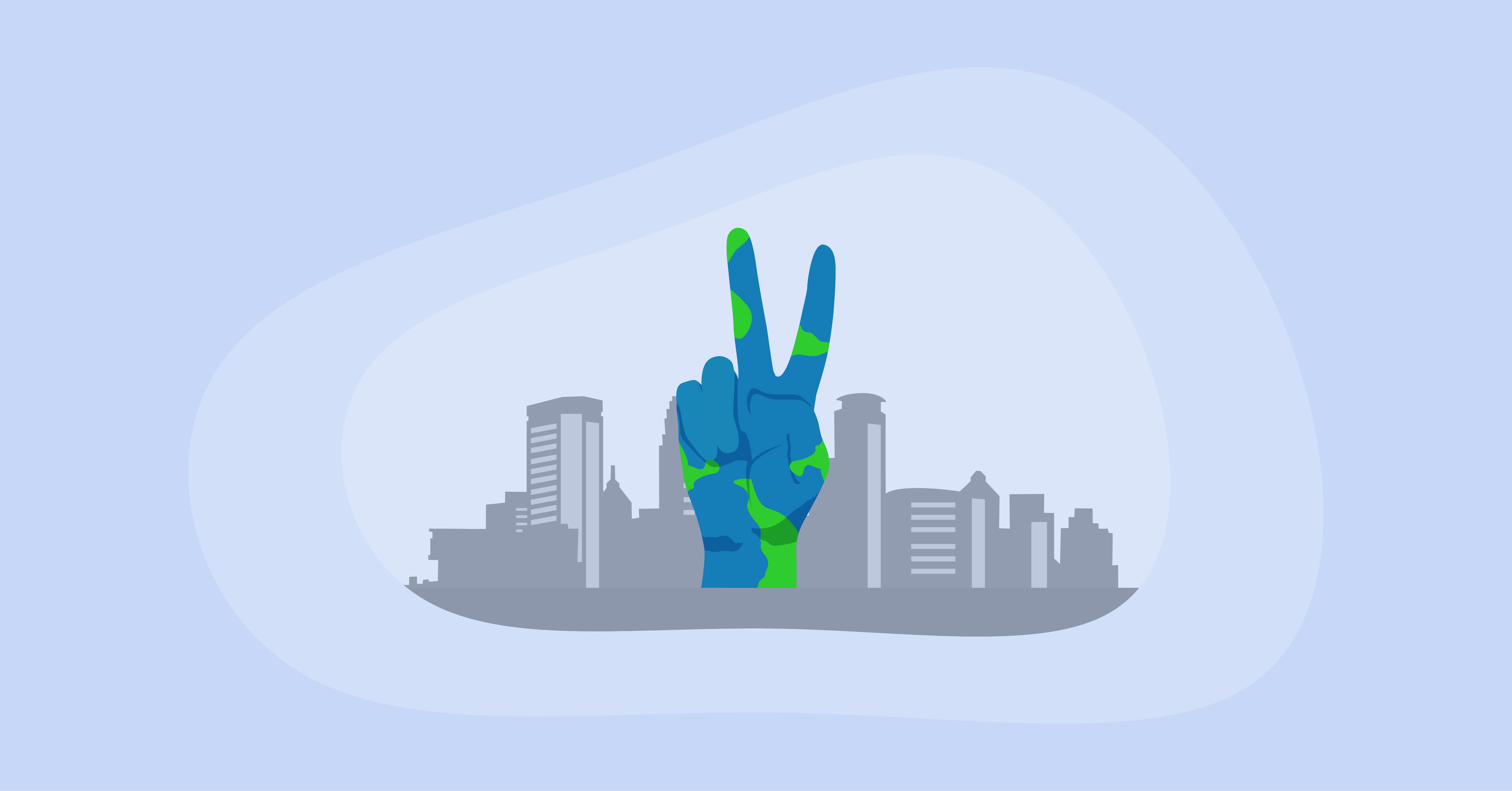 Illustration of a peace sign