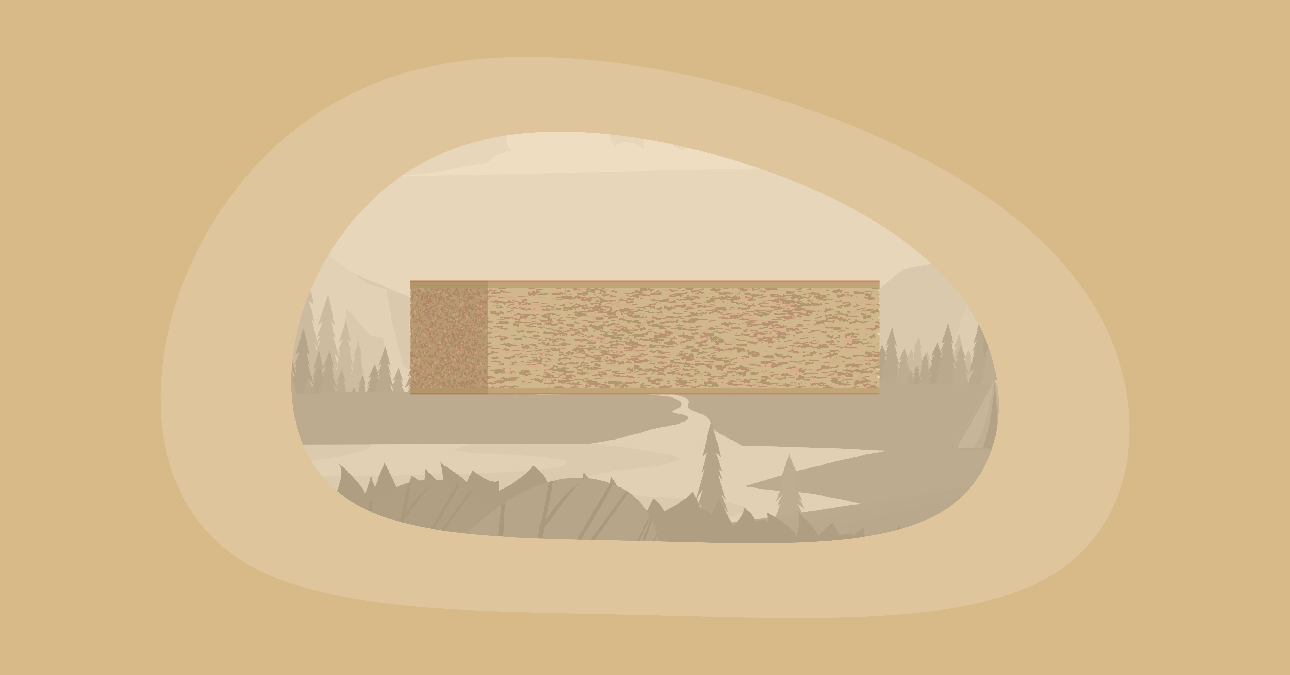 Illustration of particle board