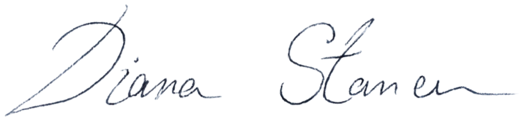 Illustration of a signature for Diana