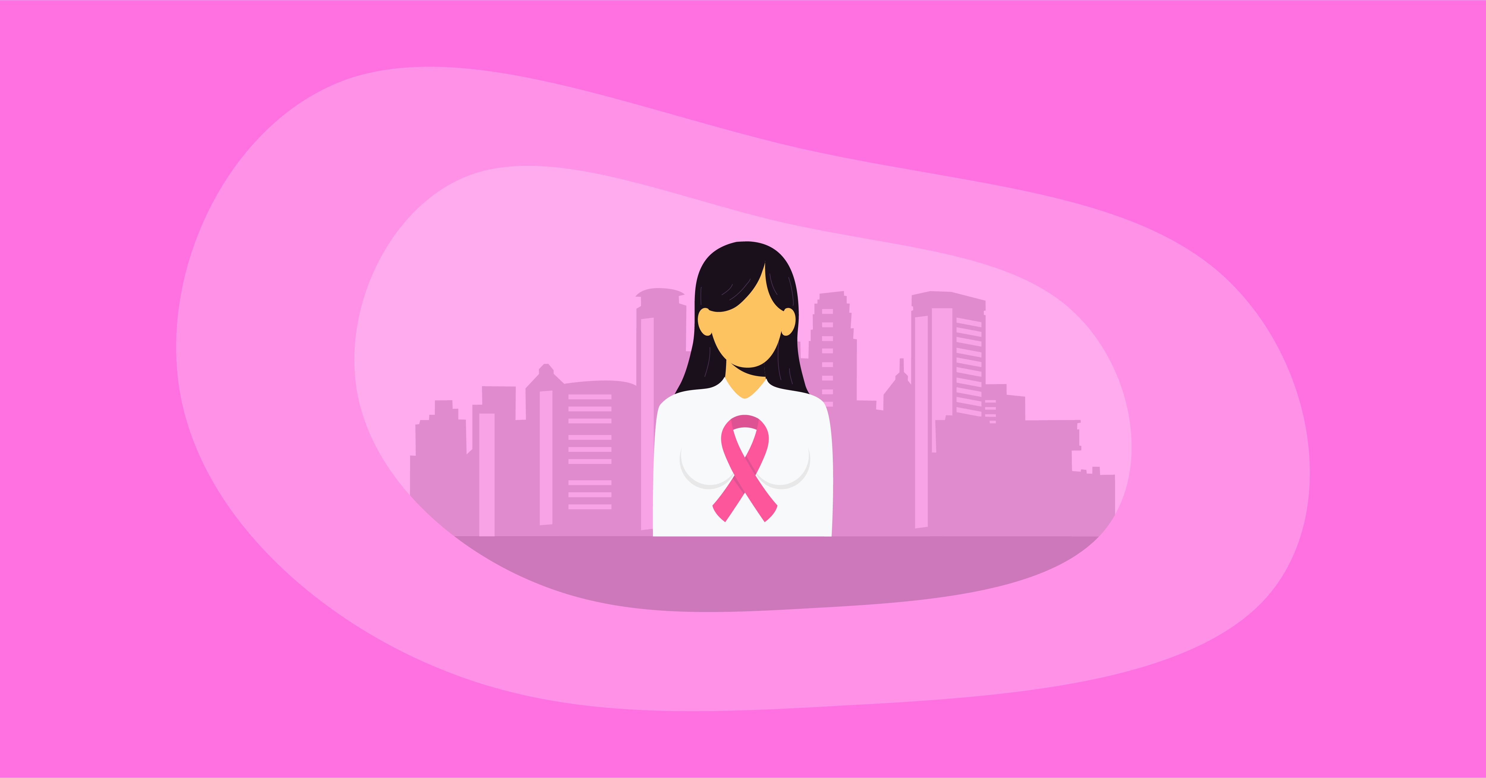 Attempted illustration of a person with breast cancer