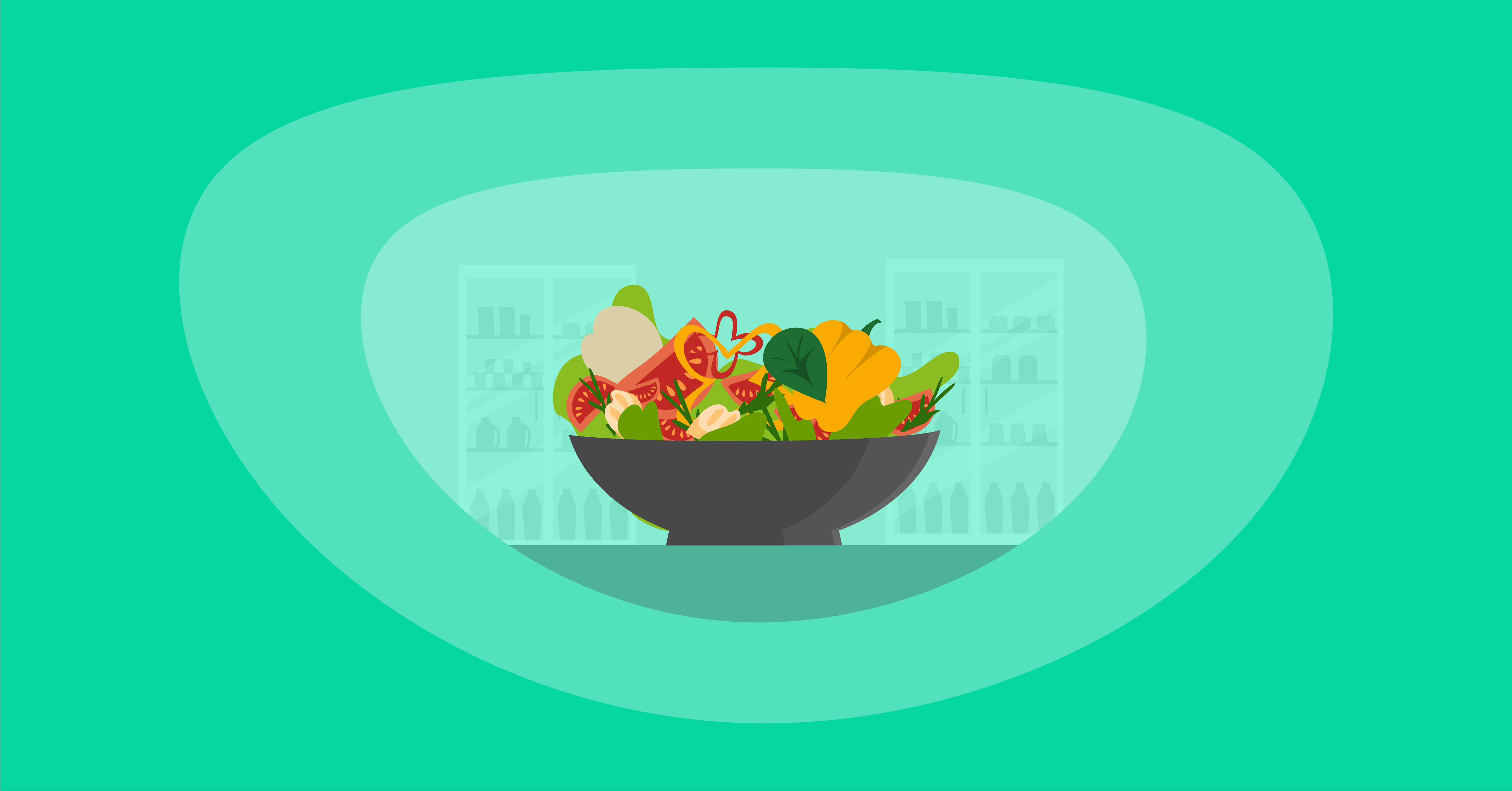 Illustration of a healthy-looking food bowl