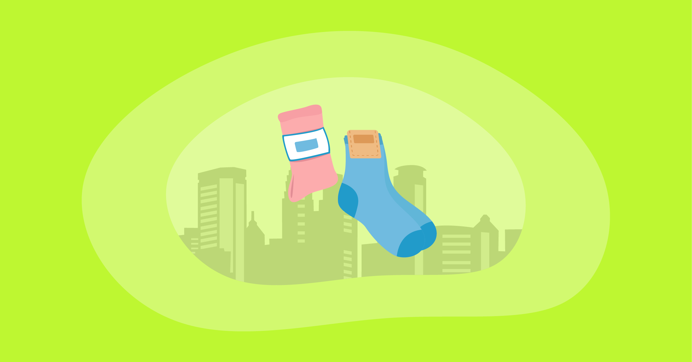 Illustration of pairs of socks