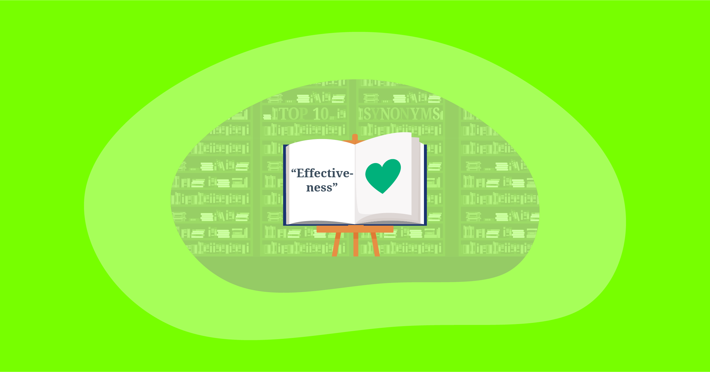 Illustration for top 10 positive impactful words for "Effectiveness"