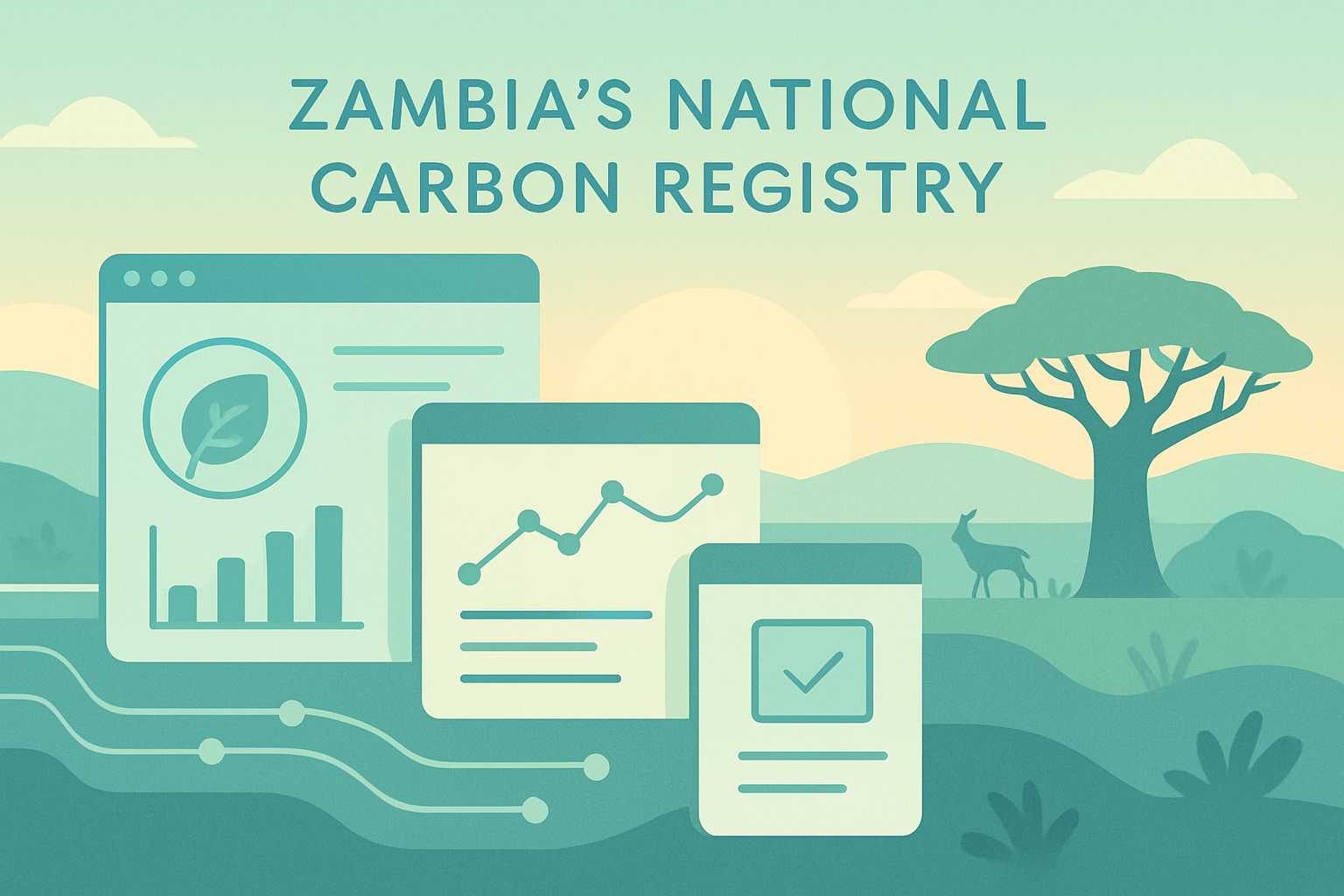 Illustration of digital carbon registry